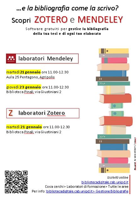 Laboratori su  come gestire le bibliografie con Mendeley e Zotero
